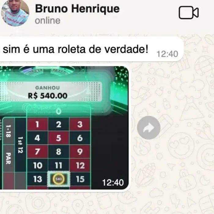 Avaliação Jogador que Ganhou no Jogo de Roleta Oficial
