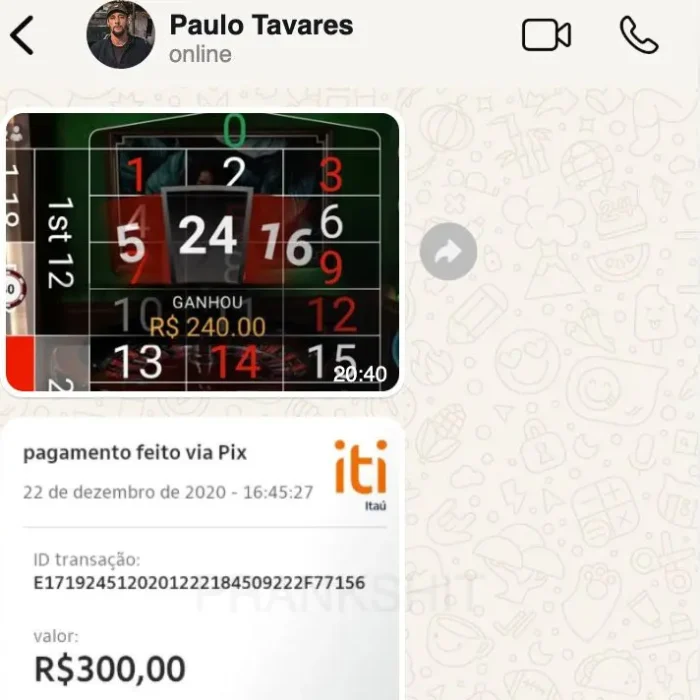 Avaliação Jogador que Ganhou no Jogo de Roleta Oficial