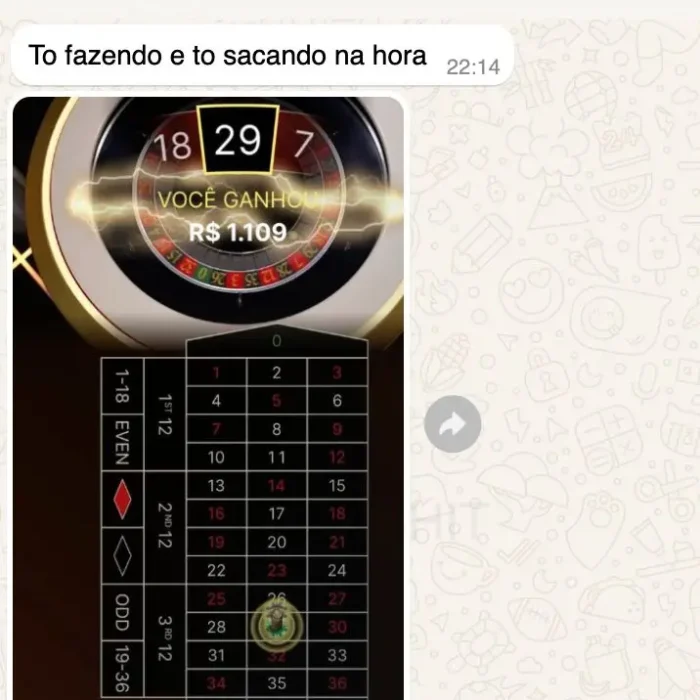 Avaliação Jogador que Ganhou no Jogo de Roleta Oficial
