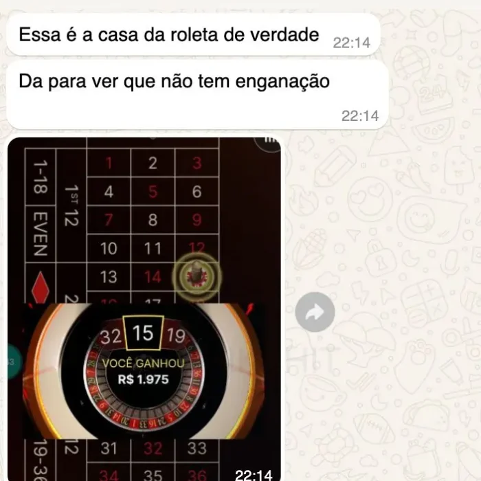 Avaliação Jogador que Ganhou no Jogo de Roleta Oficial